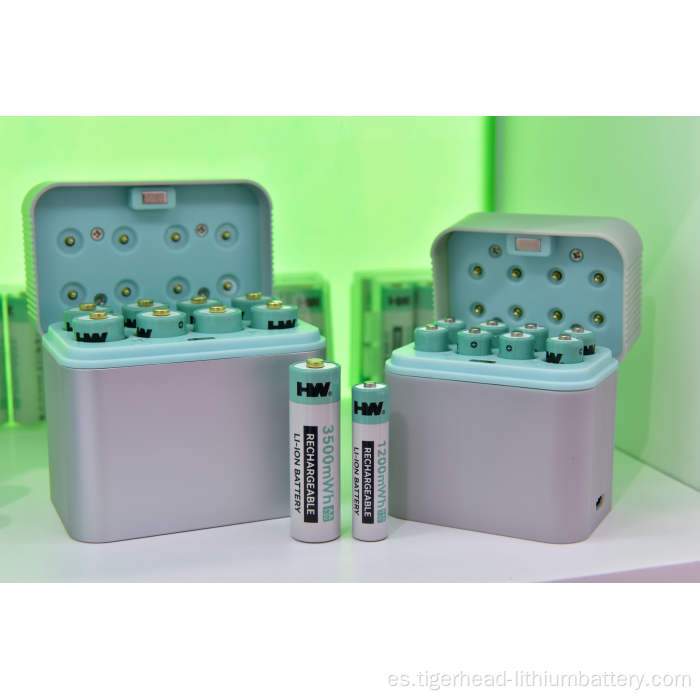 Paquete de 8 baterías de litio recargables AA de 1,5 V
